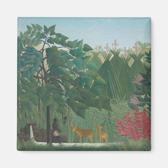 Imán La cascada de Henri Rousseau, Bella Artes de la ép (Frente)