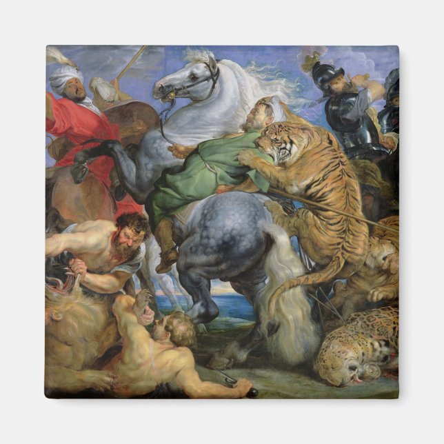 Imán La caza de tigres, c.1616 (Frente)