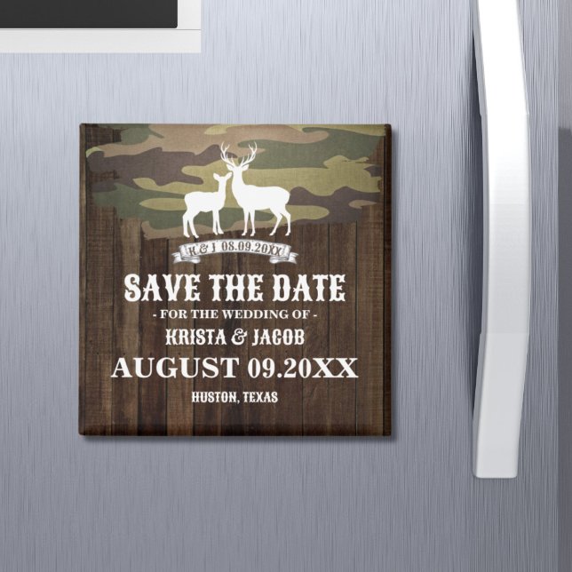 Imán La Caza Ha Terminado Boda Occidental Ahorre La Fec (The Hunt Is Over Western Wedding Save The Date Magnet)