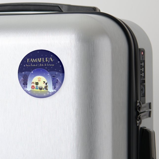 Imán La celebración de nieve de Edo-Neko (In Situ (Equipaje))