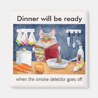 Imán La cena estará lista cuando el detector de humo