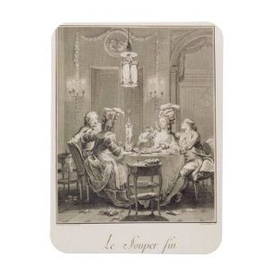 Imán La cena fina, 1781, grabado por I.S. Helman (17