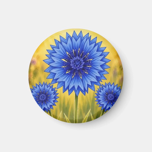 Imán La Centaurea de Pétalo Radiante (Frente)