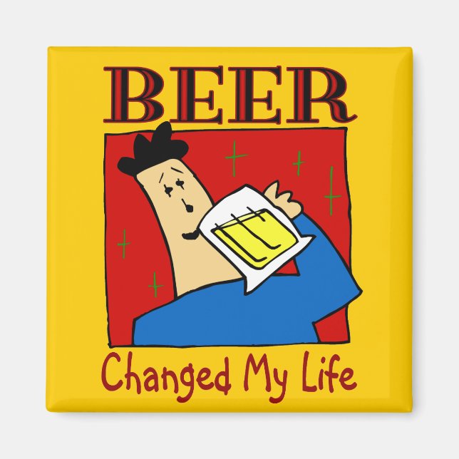 Imán La cerveza cambió mi vida (Frente)