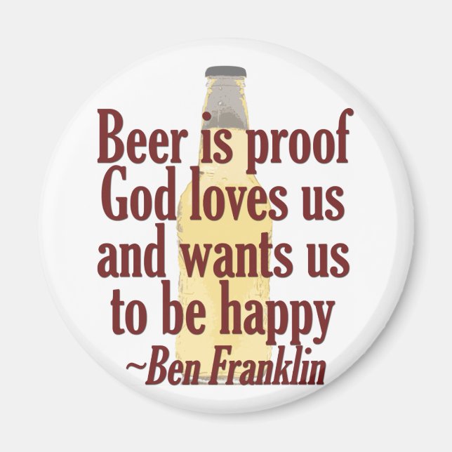 Imán La cerveza es prueba (Frente)