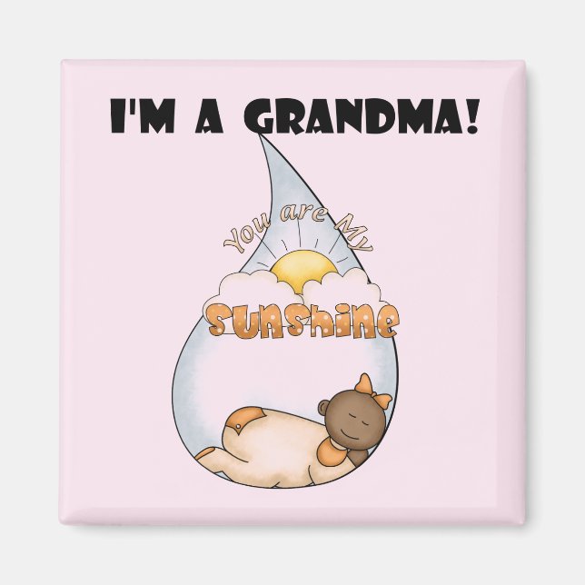 Imán La Chica afroamericana-sunshine de la abuela (Frente)