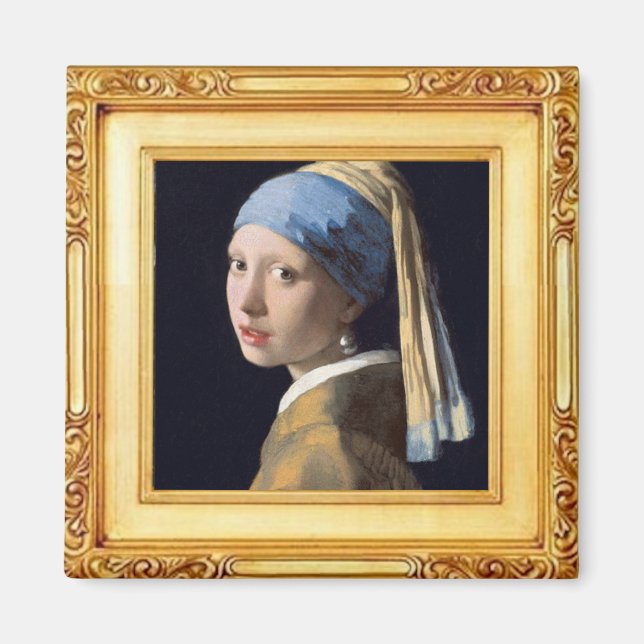 Imán La chica con el pendiente de perla de Vermeer (Frente)