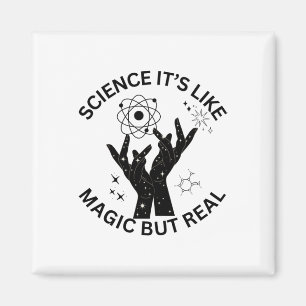 Imán La Ciencia Es Como La Magia Pero El Pegatina Real
