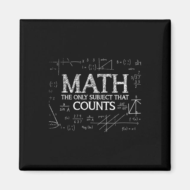 Imán La Ciencia Graciosa Nerviosa Con Las Matemáticas E (Frente)