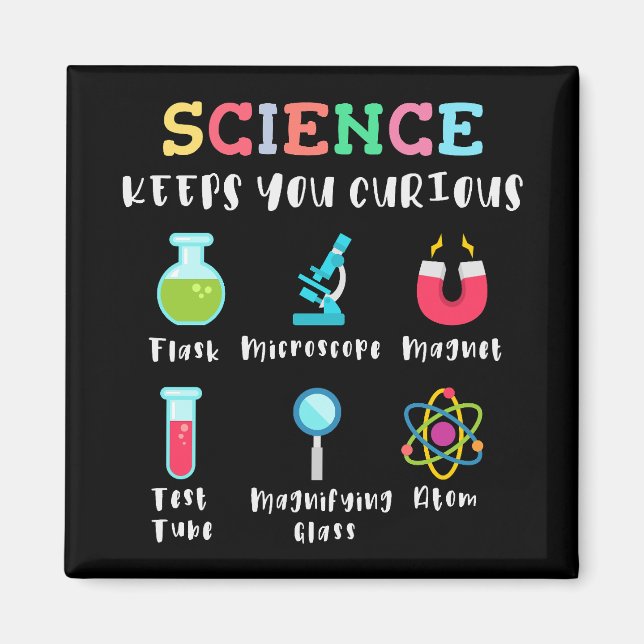 Imán La ciencia te mantiene curioso (Frente)