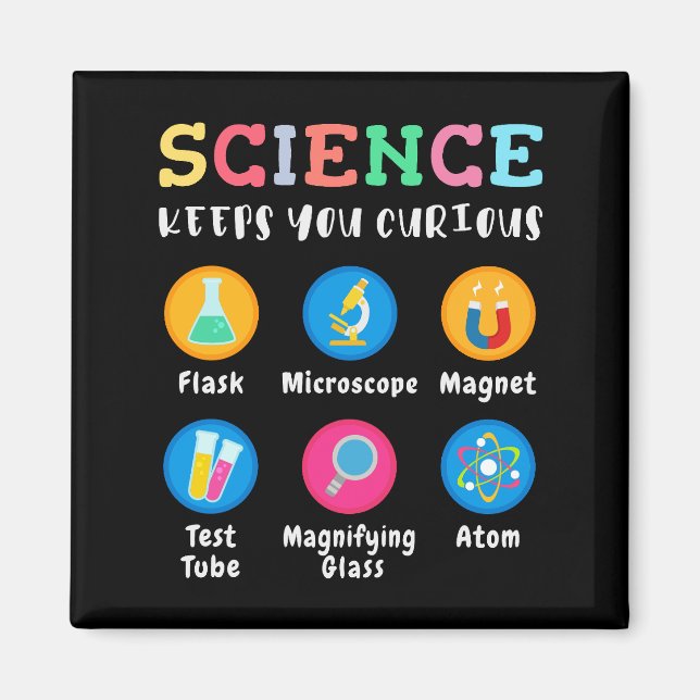 Imán La ciencia te mantiene curioso (Frente)