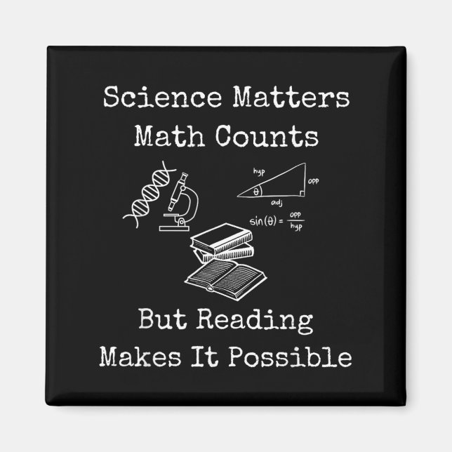 Imán La ciencia y las matemáticas cuentan, pero la lect (Frente)