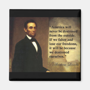 Imán La cita "América de Abe Lincoln nunca estará… 