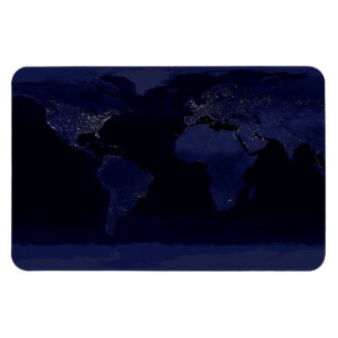 Imán La ciudad del Mapa Mundial de la Tierra se ilumina