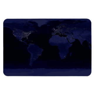 Imán La ciudad del Mapa Mundial de la Tierra se ilumina