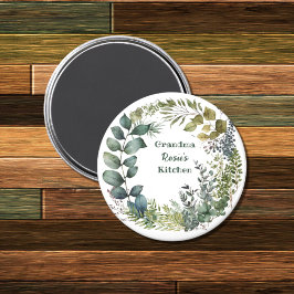 Imán La cocina de la abuela | Wreath de acuarela person