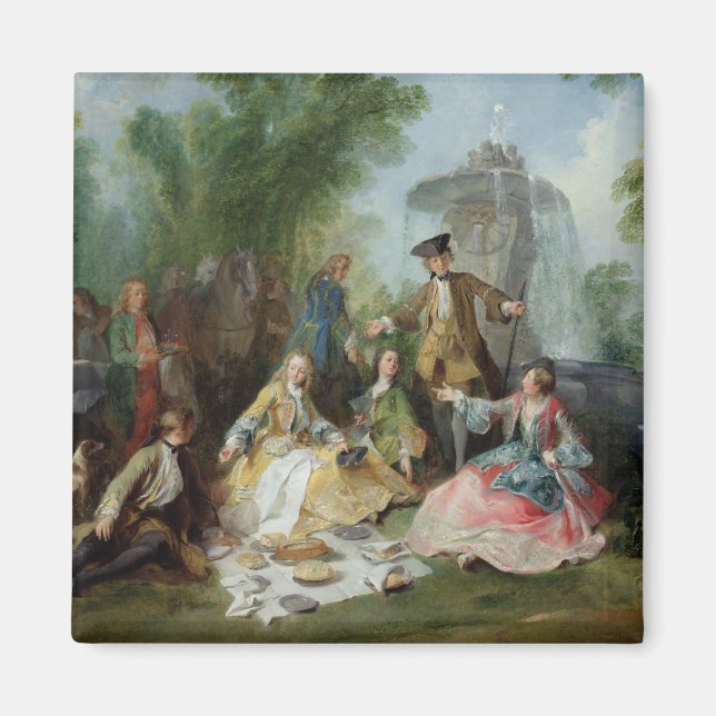 Imán La Comida Fiesta de Caza, c. 1737 (Frente)