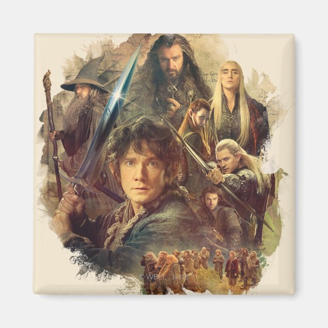 Imán La compañía y los elfos de Mirkwood (Frente)