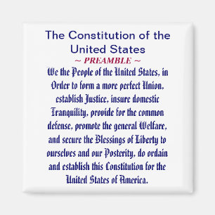 Imán La Constitución de los Estados Unidos (Preámbulo)