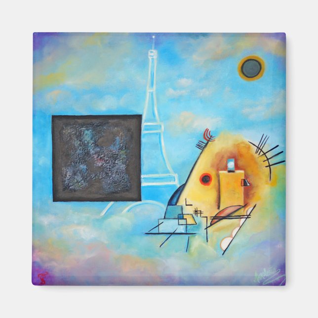 Imán La conversación entre Malevich y Kandinsky (Frente)