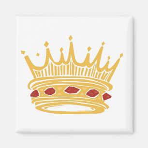 Imán La corona de un rey de oro con joyas