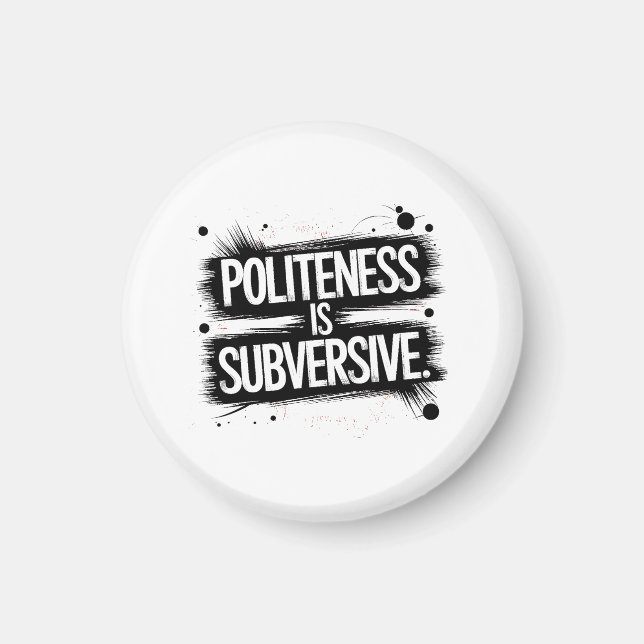 Imán La cortesía es subversiva (Frente)