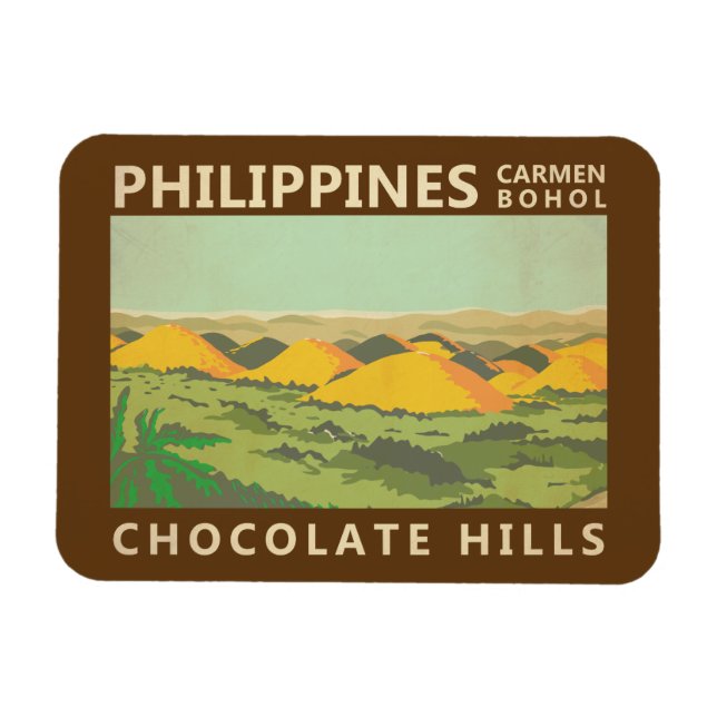 Imán La cosecha de las colinas de chocolate Filipinas (Horizontal)