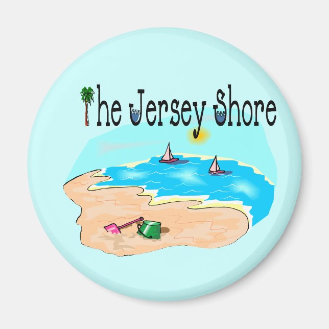 Imán La costa de Jersey (Frente)