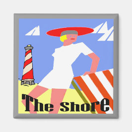 Imán La costa, la puerta en el faro