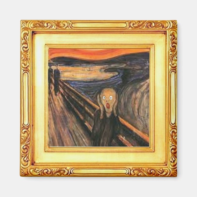 Imán La crema, Bella Artes de Edvard Munch Magnet (Frente)