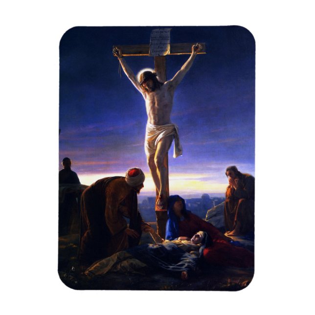 Imán La crucifixión de Jesús. Bella Artes (Vertical)