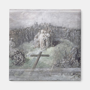 Imán La crucifixión (w/c y aguazo en el papel)