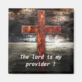 Imán La cruz de Jesús con la escritura de la Biblia