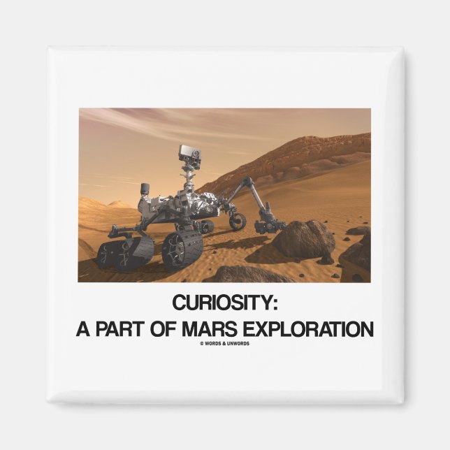 Imán La Curiosidad Es Parte De La Exploración De Marte (Frente)