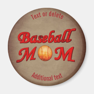 Imán La Cuta De La Madre Del Béisbol Personalizada