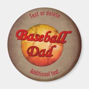 Imán La Cuta De Papá De Béisbol Personalizada