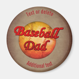 Imán La Cuta De Papá De Béisbol Personalizada
