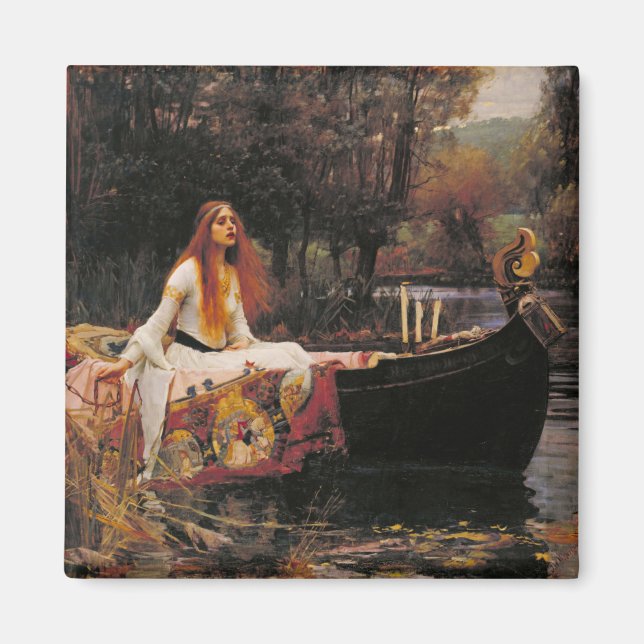Imán La dama de Shalott (Belleza medieval) (Frente)
