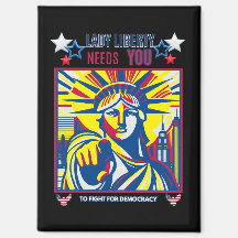 ¡La Dama Libertad te necesita! BG negro contra la