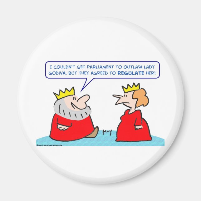 Imán la dama rey godiva regula la ilegalidad (Frente)