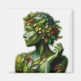 Imán La Dama Verde - Fondo Blanco