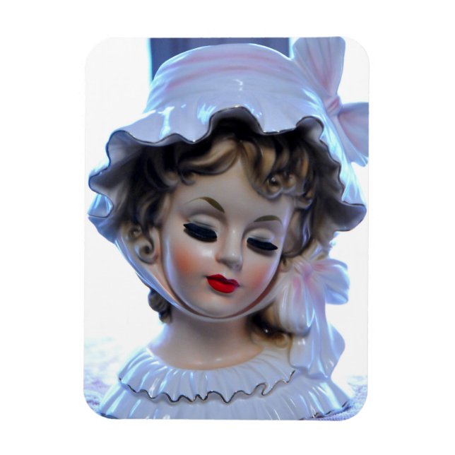 Imán ¡La dama victoriana con la cabeza de Bonnet desali (Vertical)