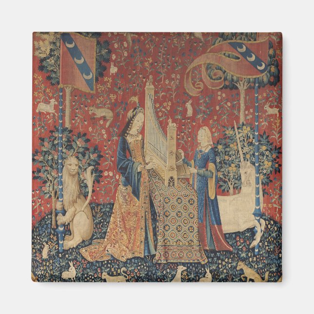 Imán La Dama y el Unicornio: 'Escuchando' (Frente)