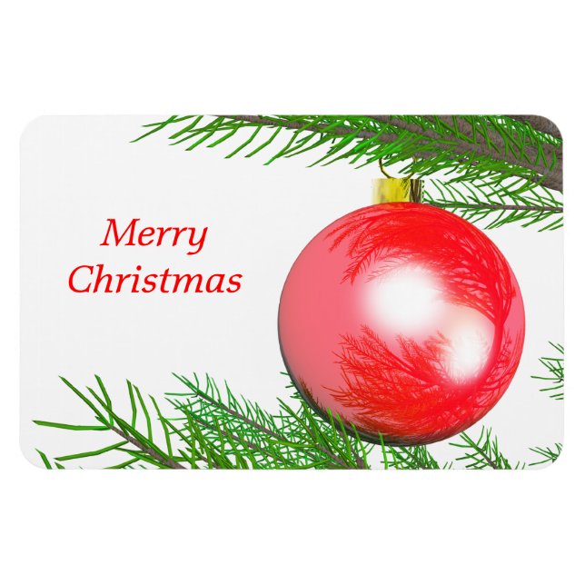 Imán La decoración de los árboles navideños (Horizontal)