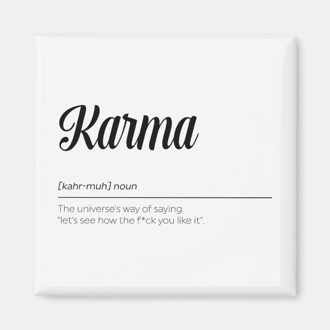 Imán La definición de Karma es divertida (Frente)