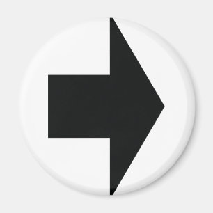 Imán la derecha negra de la flecha