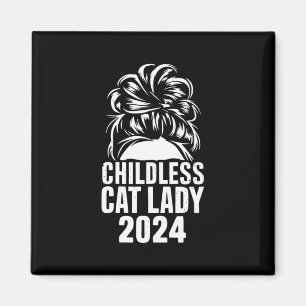 Imán La desordenada bandera norteamericana de Cat Lady 
