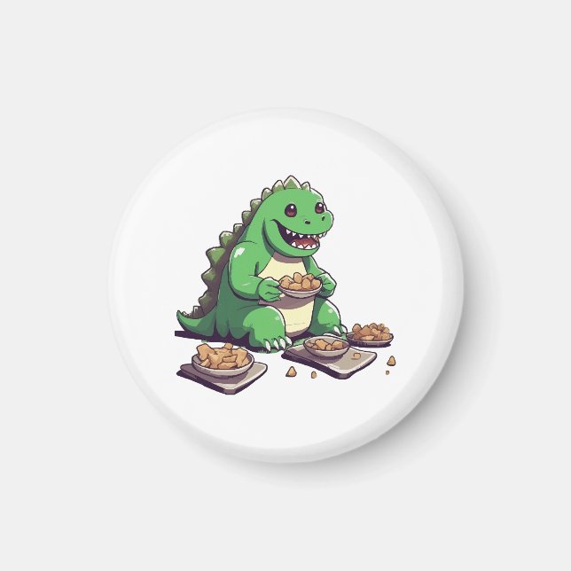 Imán La dieta de los dinosaurios mañana (Frente)
