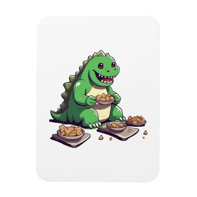 Imán La dieta de los dinosaurios mañana (Vertical)