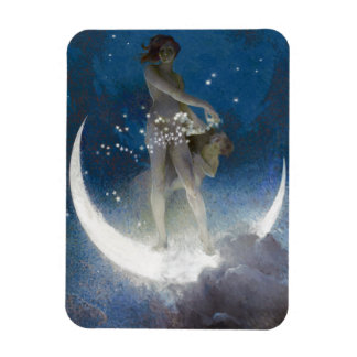 Imán La diosa de la luna se desnuda dispersando estrell